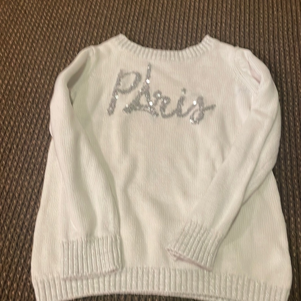 Gymboree Girls Paris Sweater with sparkle size L 10/12.